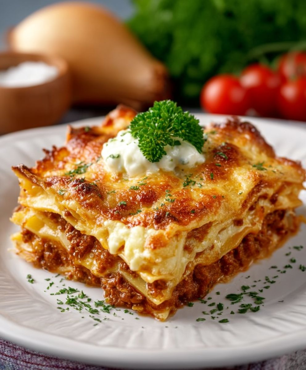 Lasagne klassisch Hackfleisch Creme Fraiche