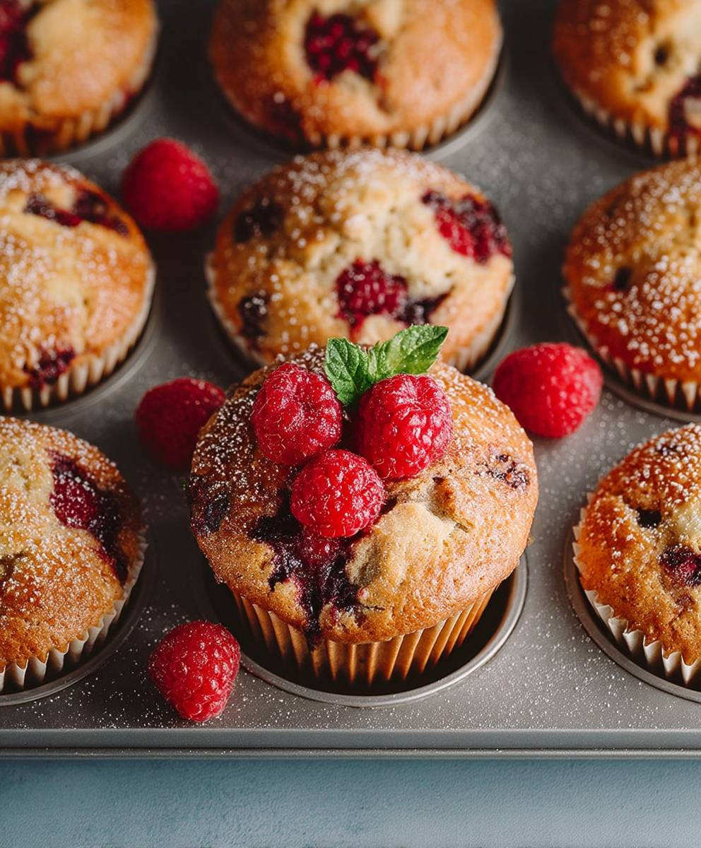 Himbeer Muffins backen