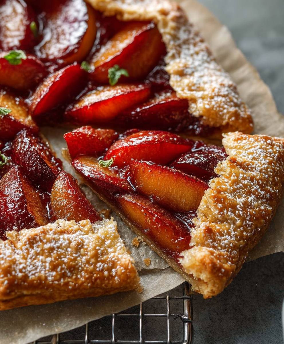 Zwetschgen Galette Mandelboden