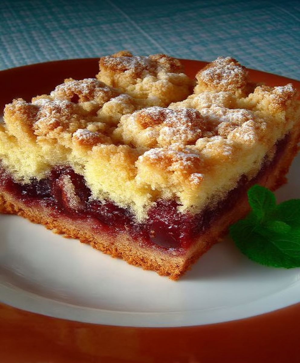 Kirsch Streusel Kuchen backen