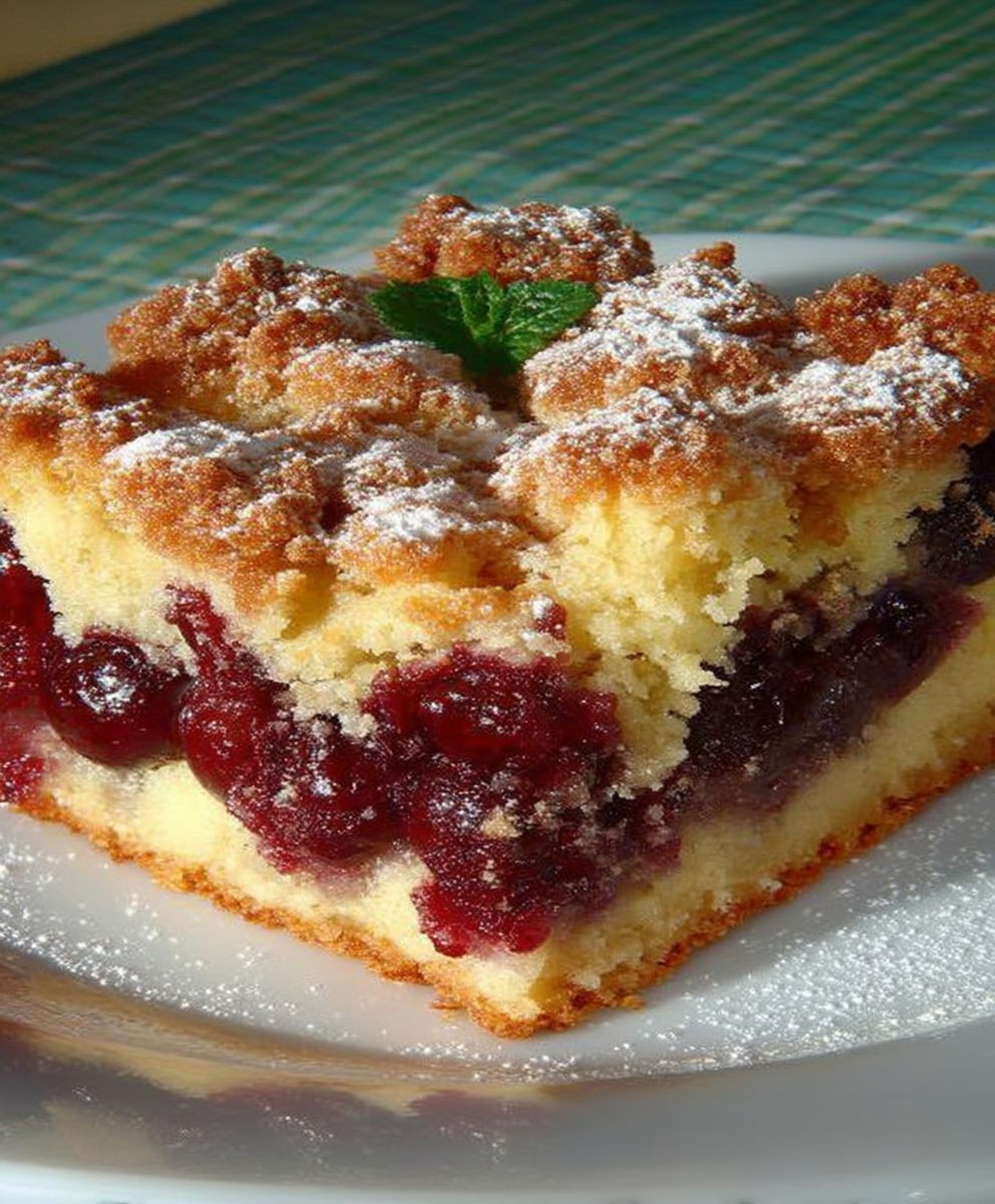 Kirsch Streusel Kuchen backen