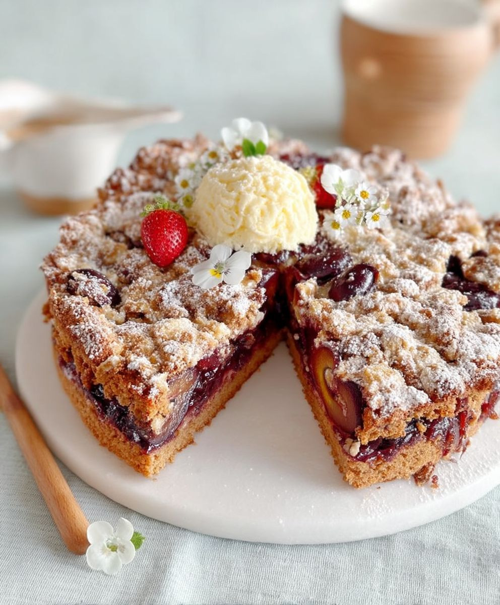 Zwetschgen Nuss Kuchen backen