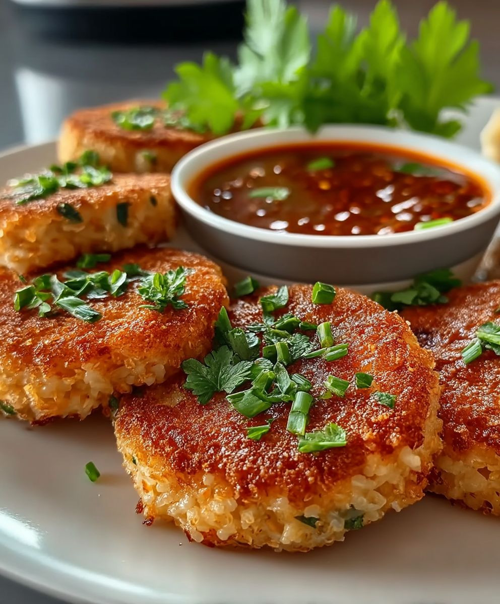 Heißluftfritteuse Reis Frikadellen