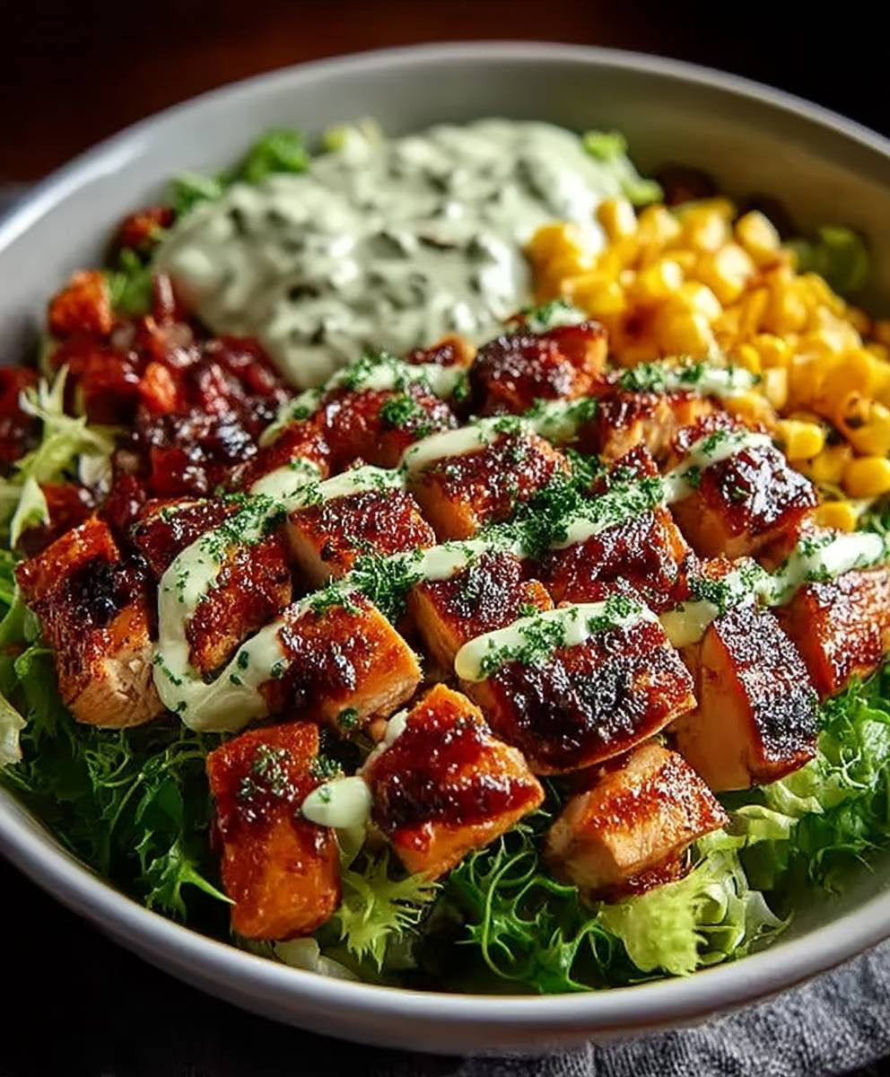 BBQ Hähnchen Salat