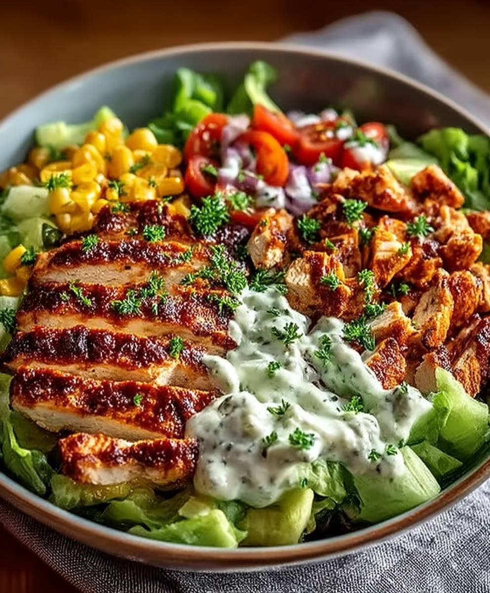 BBQ Hähnchen Salat