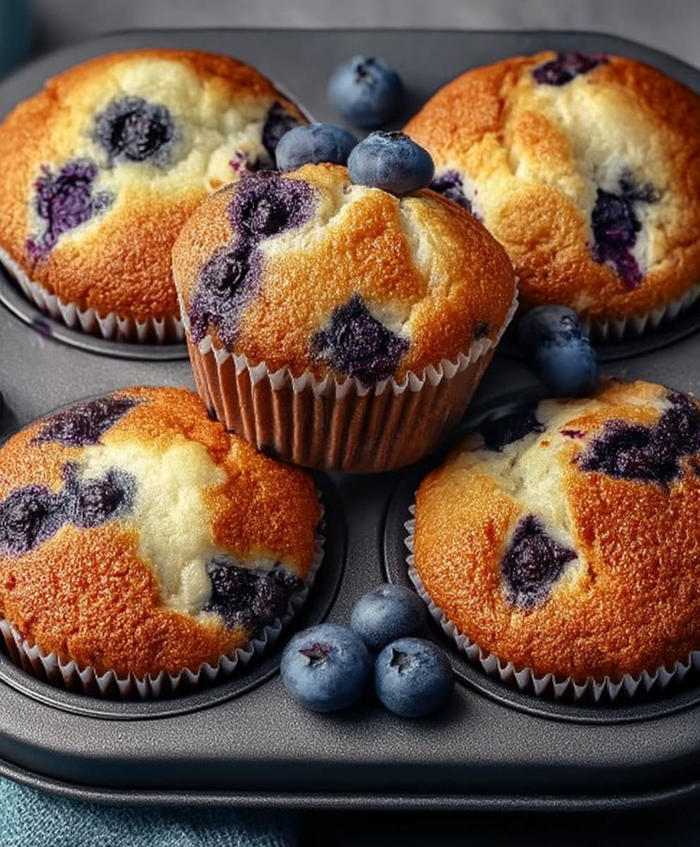 Griechische Joghurt Blaubeer Protein Muffins