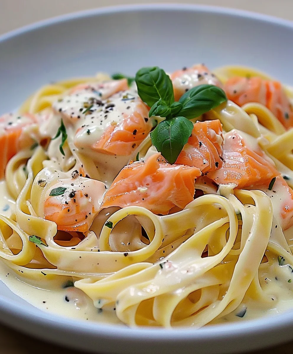 Pasta mit Lachs und Sahnesoße – Einfach & unwiderstehlich!