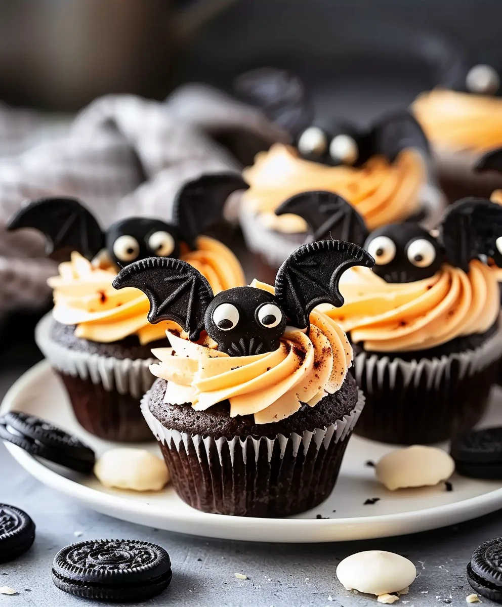 Fledermaus & Spinnen Cupcakes: Das Oreo Halloween Rezept