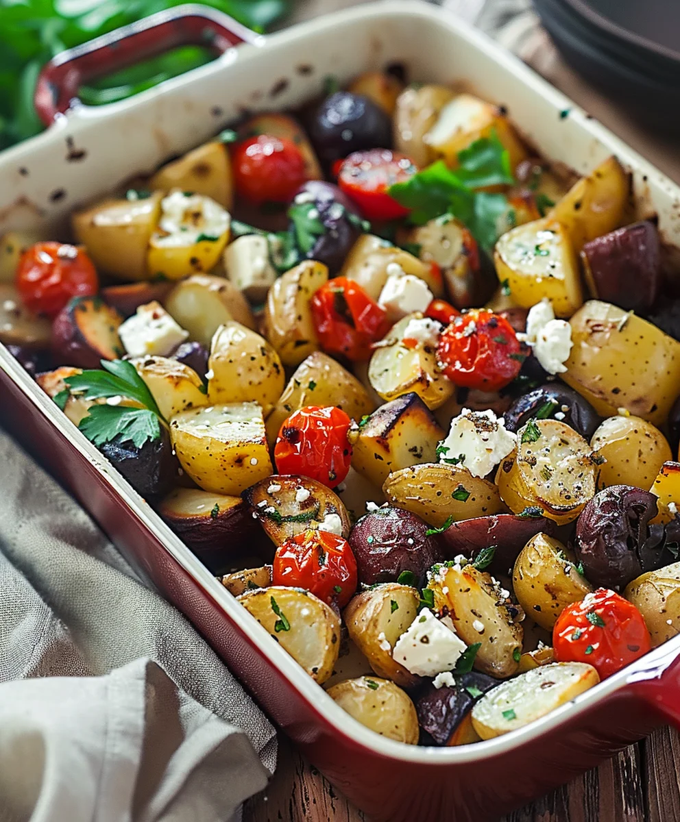 Köstliche Feta Kartoffeln mit Ofengemüse – Schnell gemacht