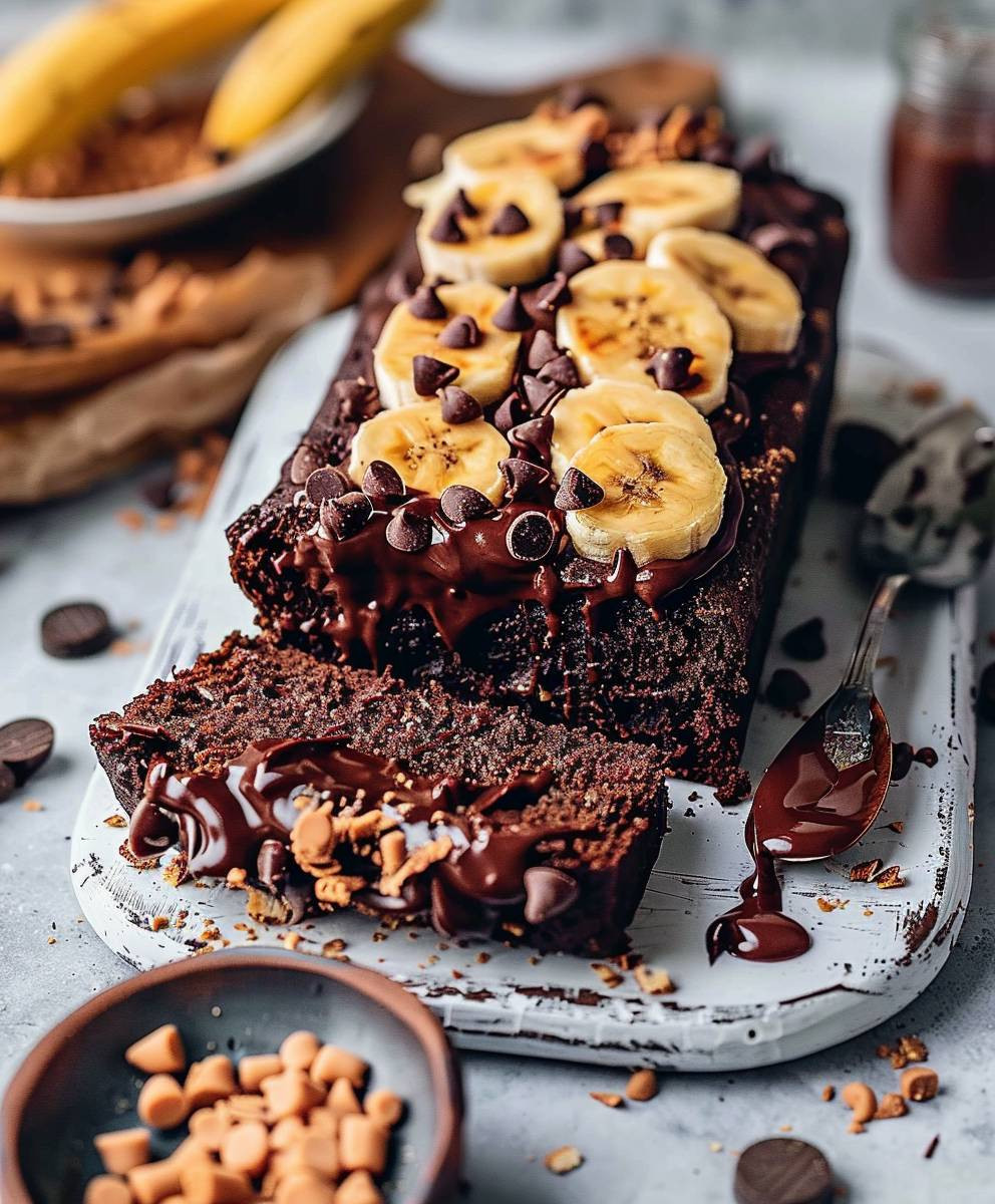 Veganes Schoko Bananenbrot
