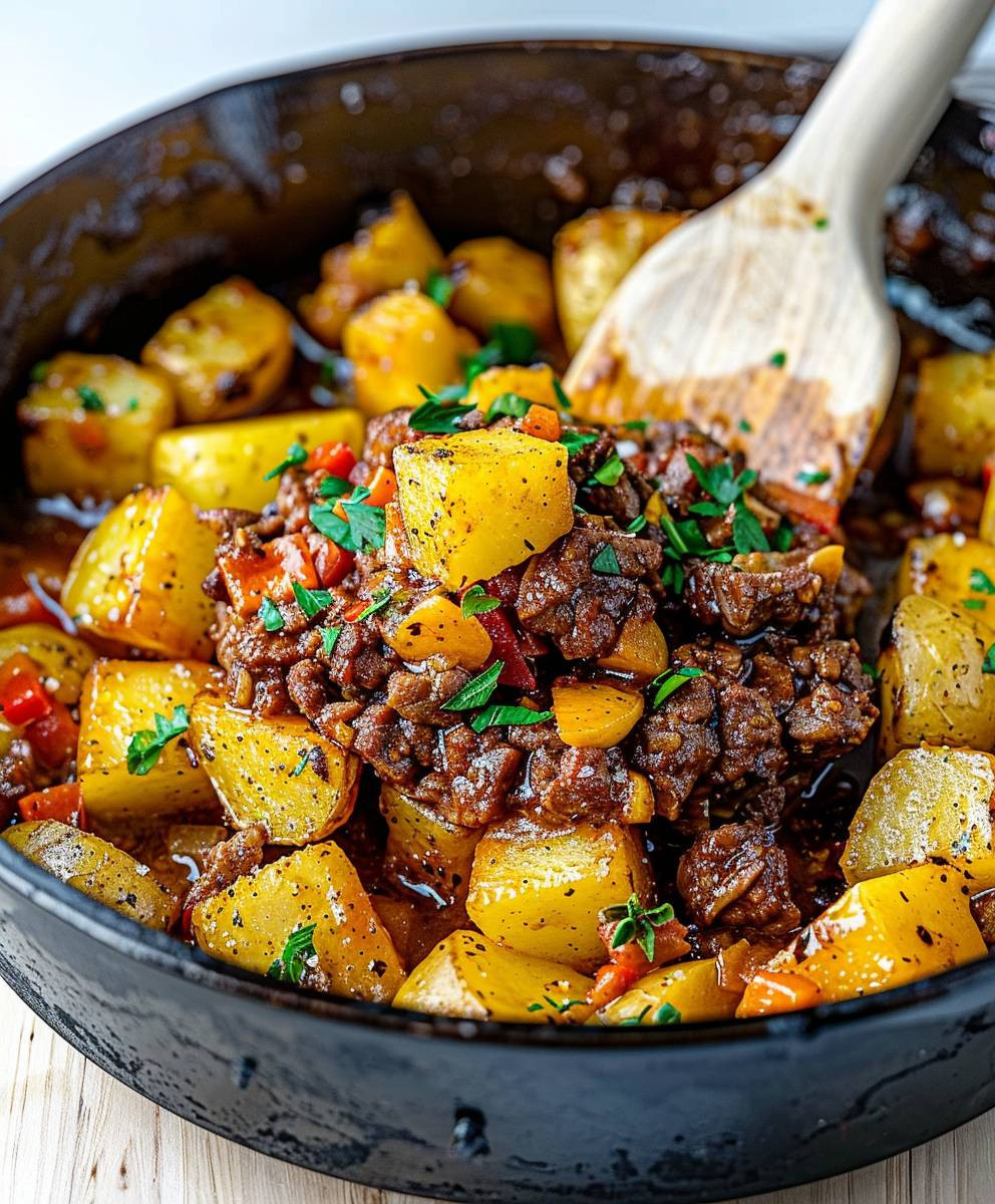 Kartoffelpfanne Hackfleisch Feierabendgericht