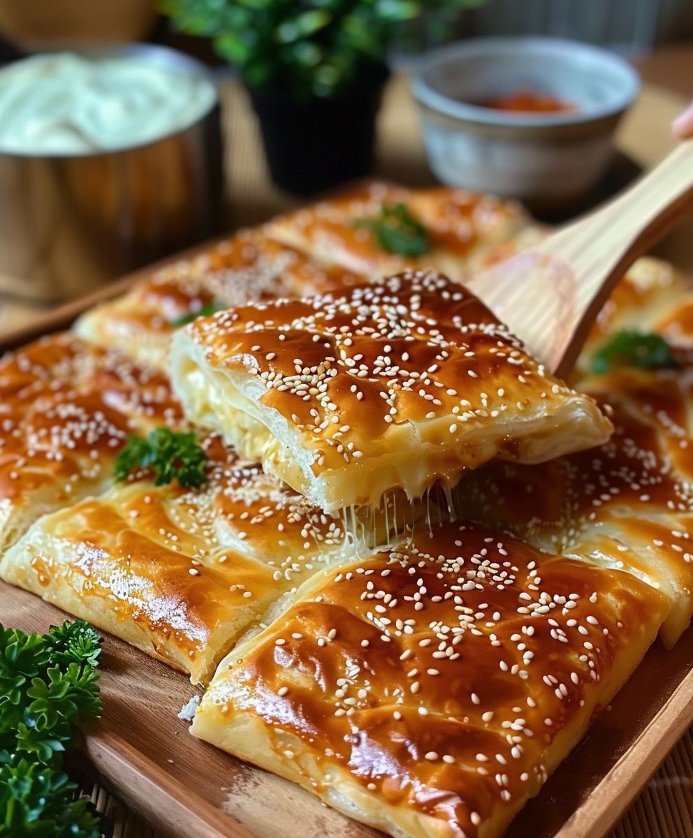 Käse Schinken Blätterteigtaschen