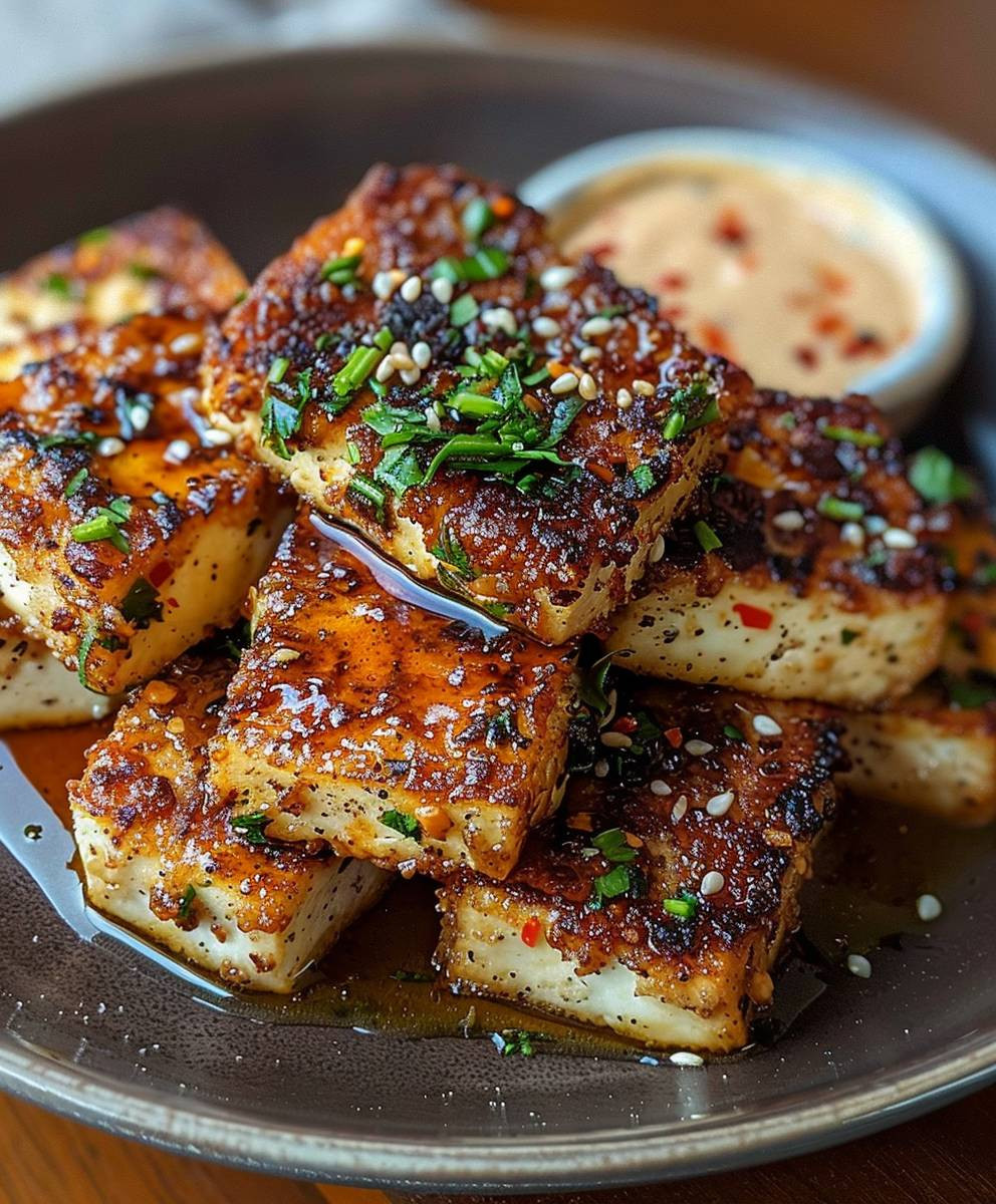 Knuspriger gebackener Tofu