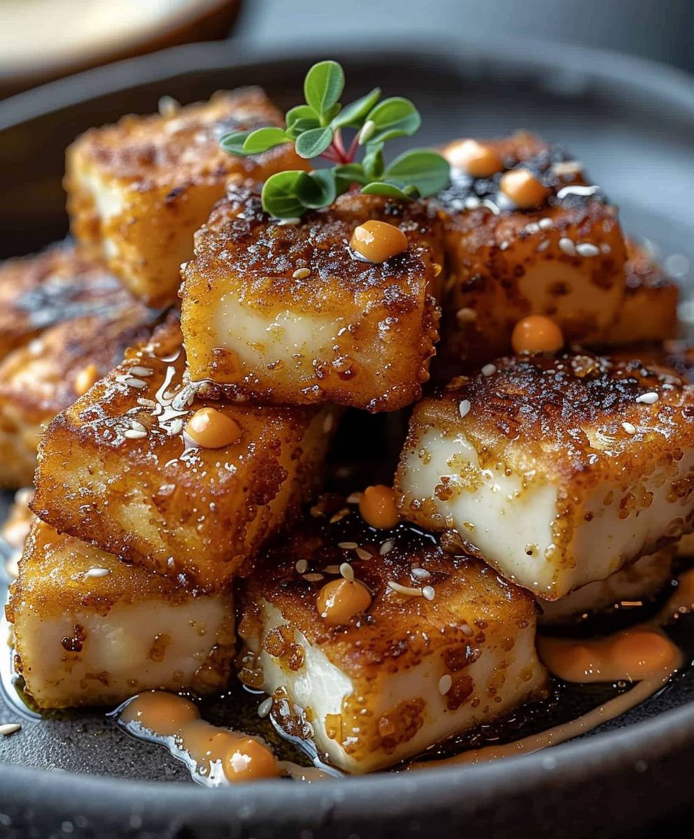 Knuspriger gebackener Tofu