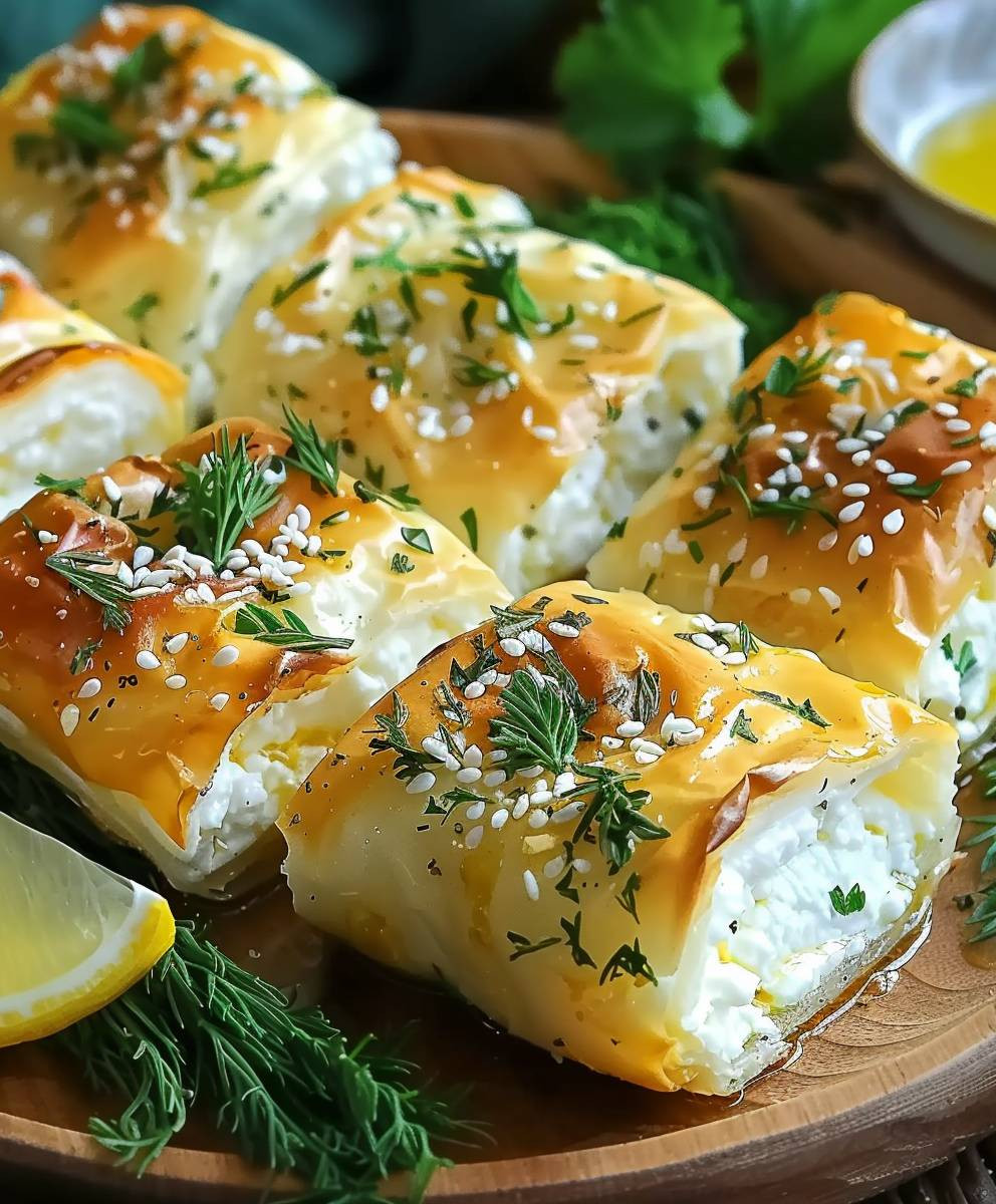 Knusprige Feta Röllchen Ofen
