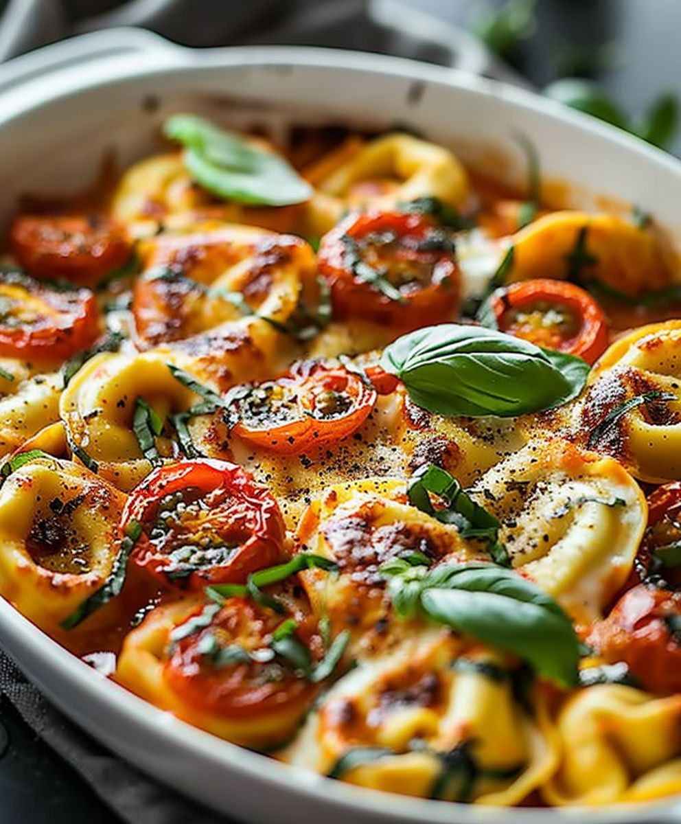 Tortellini Auflauf Tomaten Mozzarella