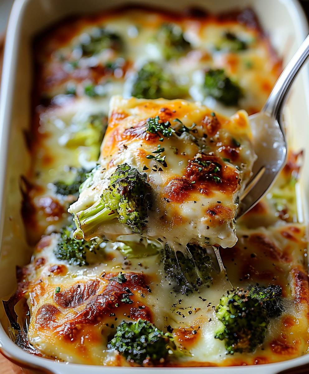 Brokkoli Hähnchen Auflauf Frischkäse