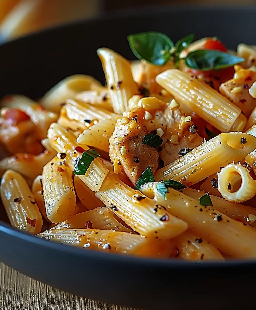 Honig Pfeffer Hähnchen Pasta
