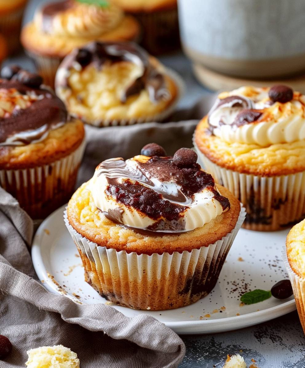 Marmormuffins mit Joghurt