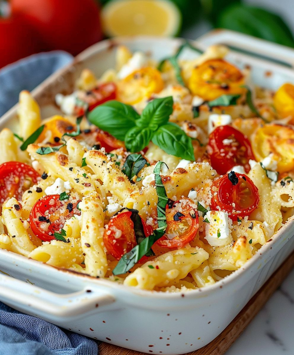 Gesunde Gebackene Feta Pasta