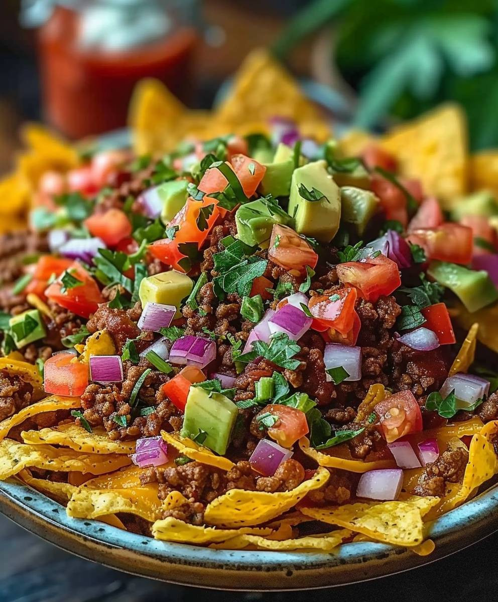 Nacho Bowl mit Rinderhack