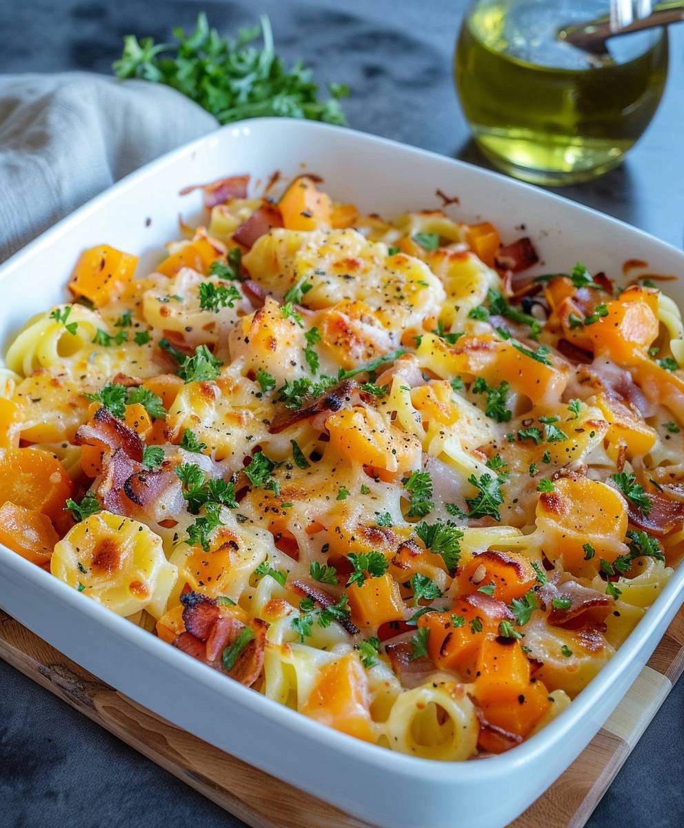 Schneller Spätzle Auflauf Gemüse