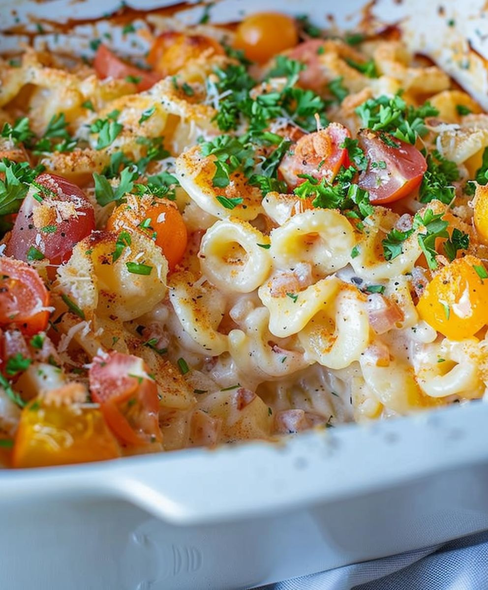Schneller Spätzle Auflauf Gemüse