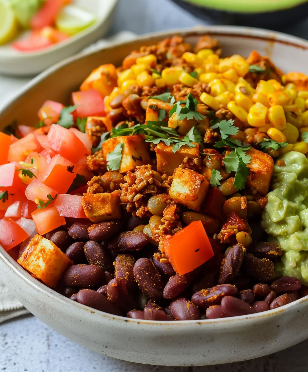 Süßkartoffel Burrito Bowl