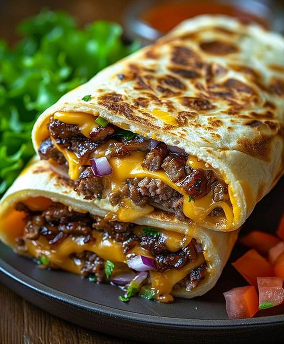 Cheeseburger Wraps Familie