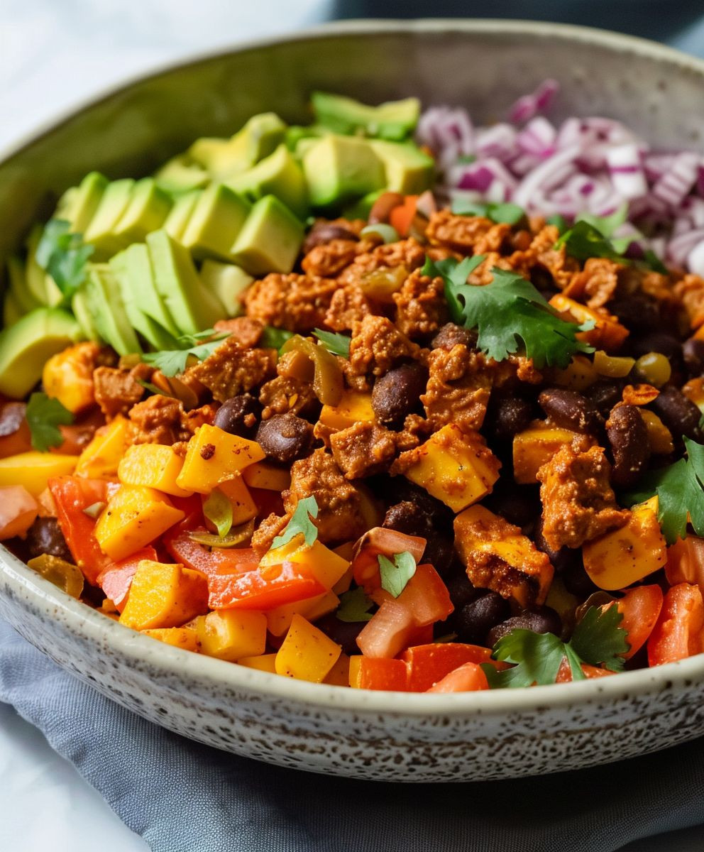 Süßkartoffel Burrito Bowl