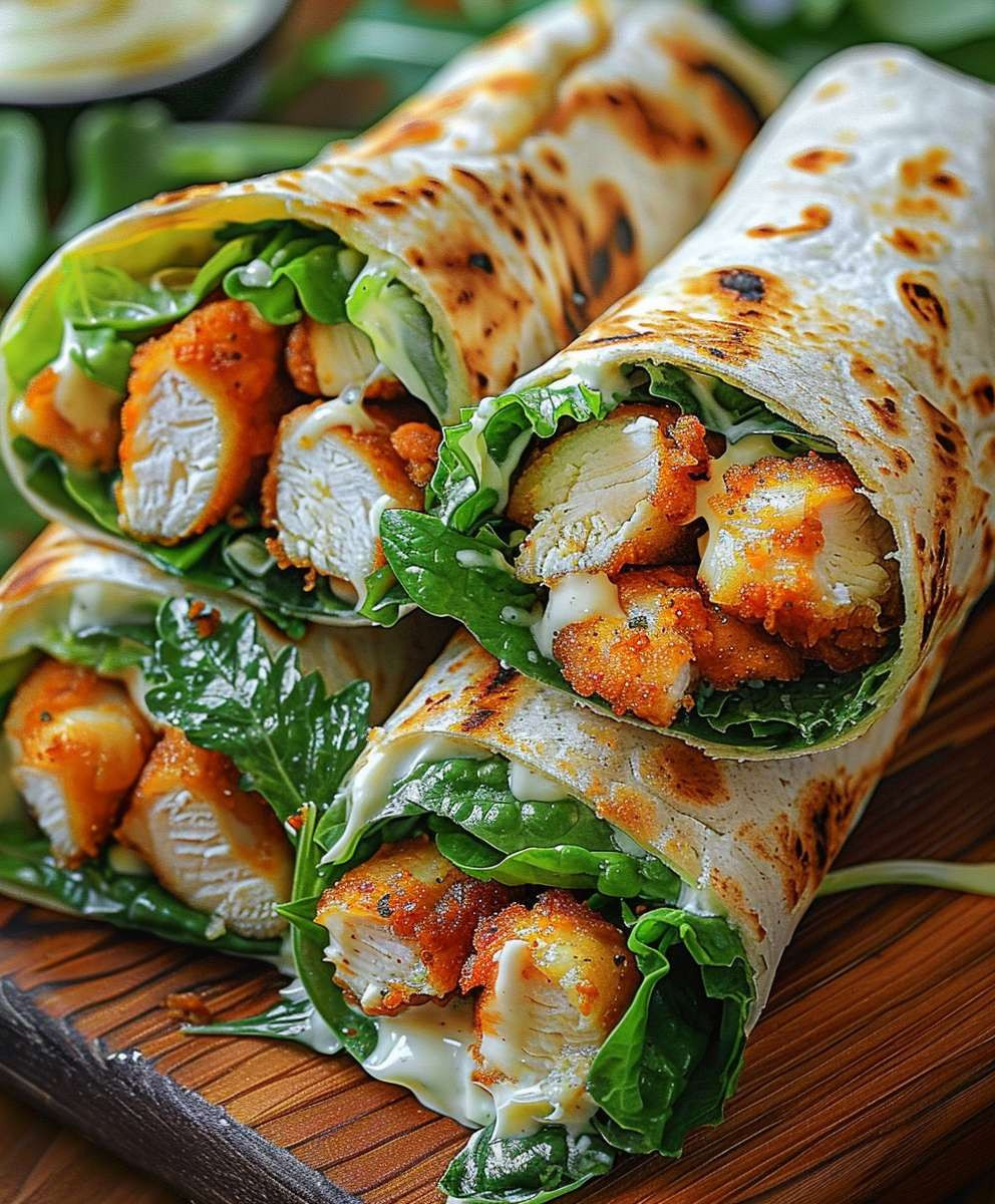 Crispy Chicken Caesar Wrap