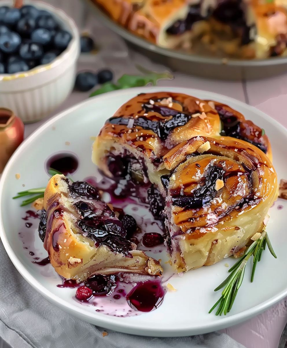 Blaubeer Schnecken Schwedisch backen