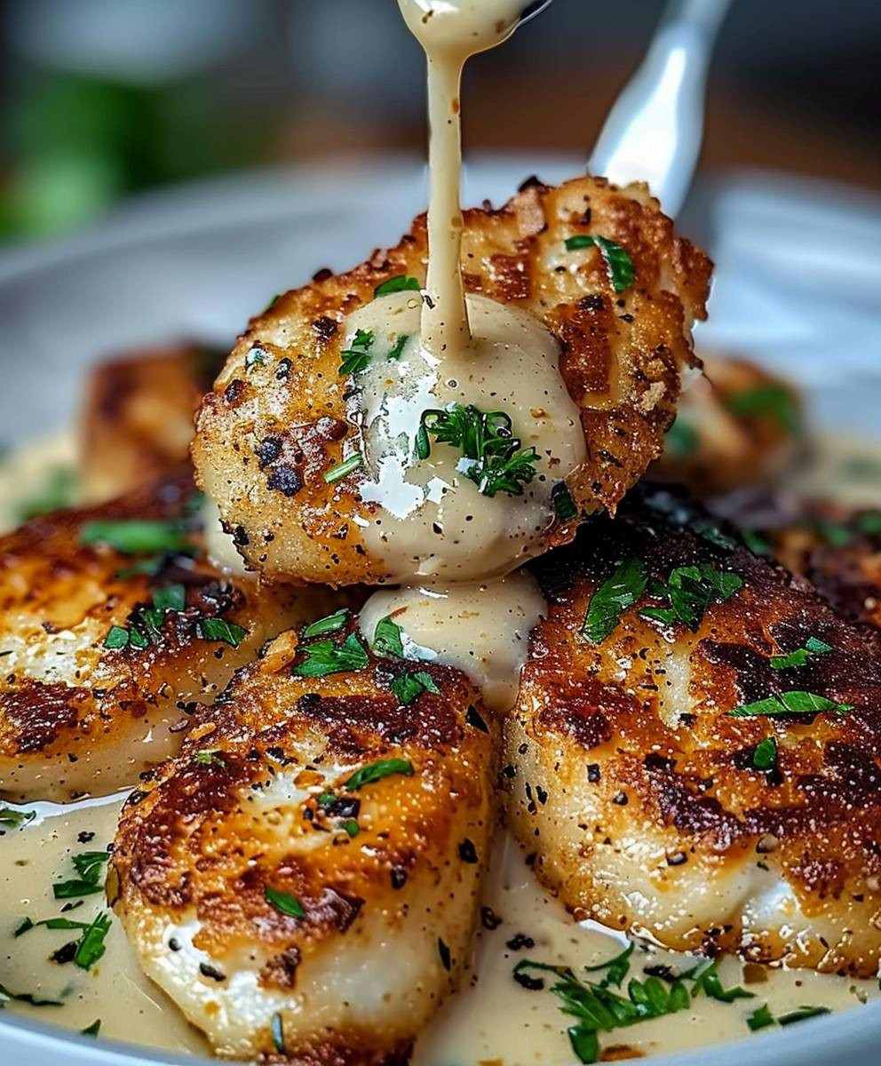 Parmesan Hähnchen Knoblauchsoße