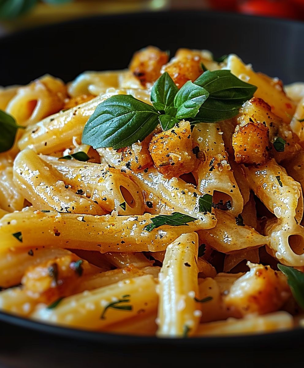 Honig Pfeffer Hähnchen Pasta