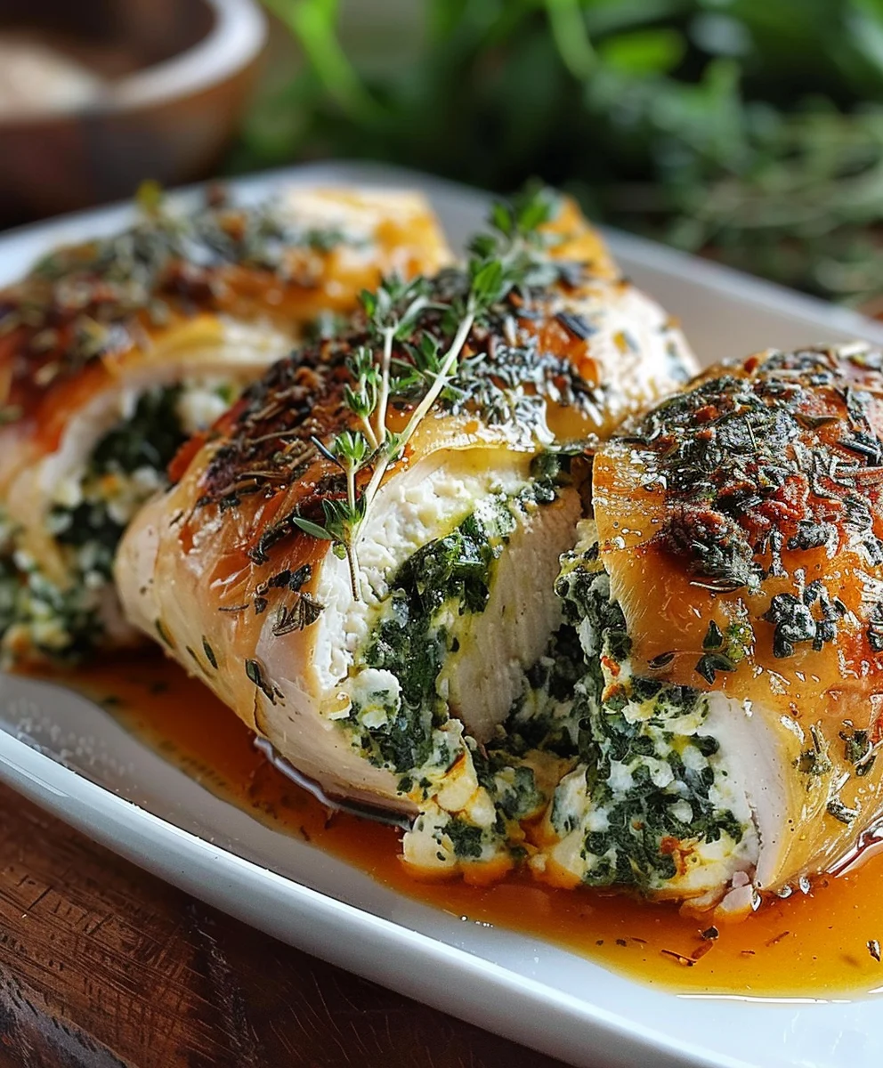 Gefüllte Hähnchenröllchen mit Kräuter-Ricotta – Ein Traum!