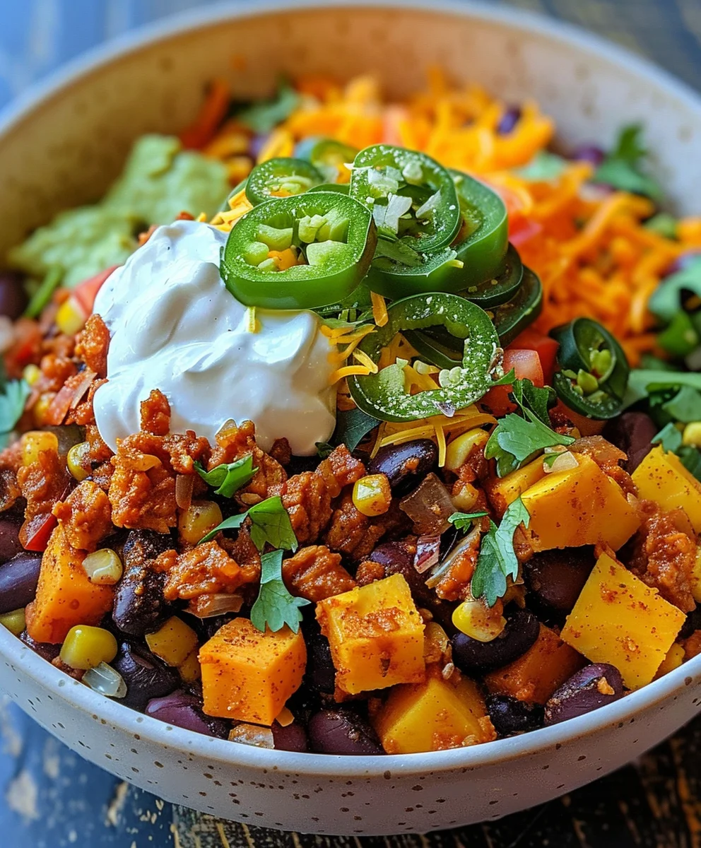 Rezept: Süßkartoffel Taco Bowl – Schnell, einfach, köstlich!