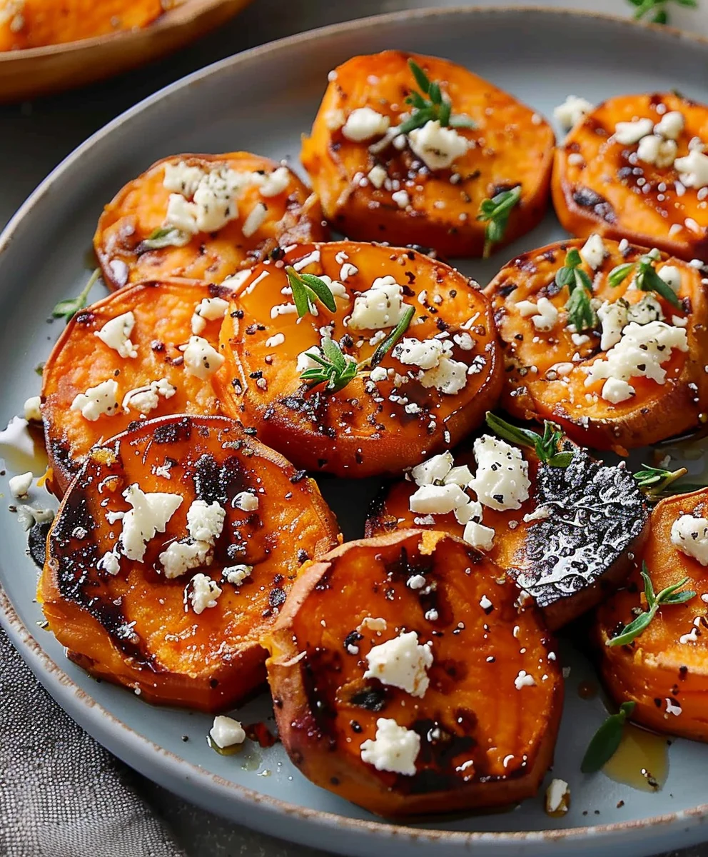 Honig-Feta Süßkartoffel-Rondellen: Süß & Salzig!