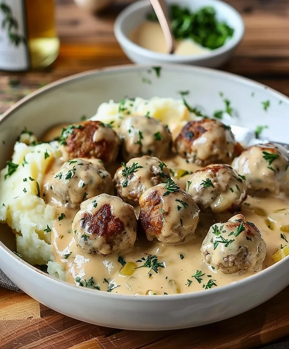 Cremige Hackbällchen mit Püree: Herzhaftes Familienessen