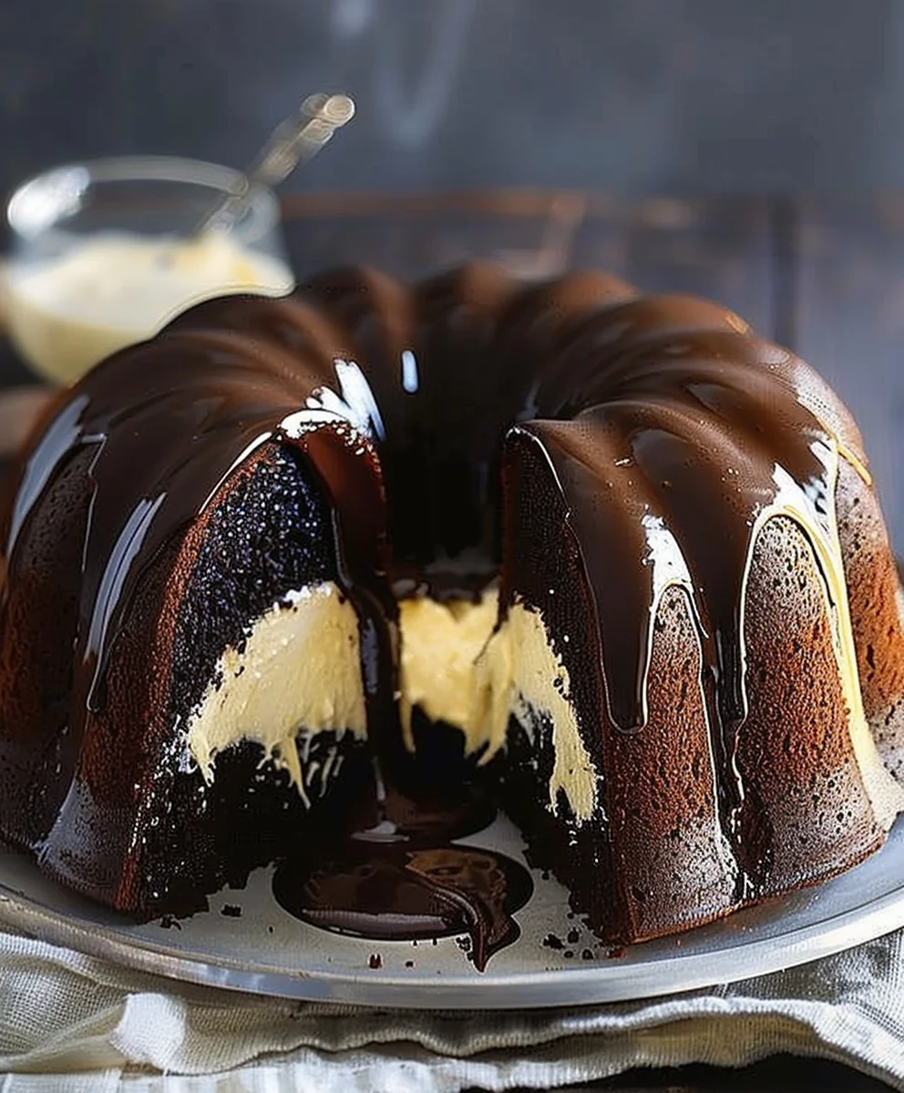 Der ultimative Schoko Gugelhupf mit Cheesecake-Füllung
