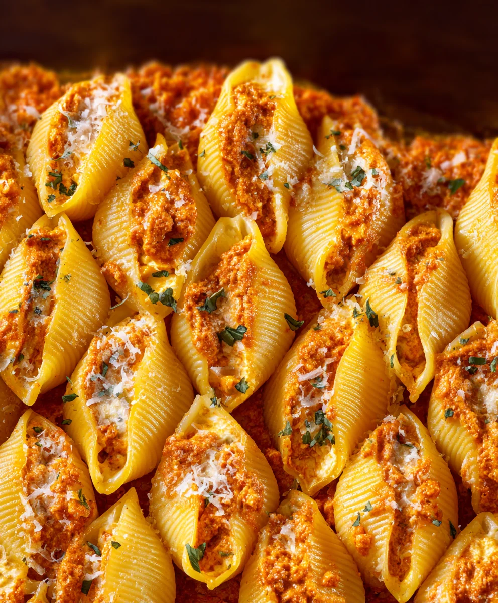 Cremige Gefüllte Muschelnudeln mit Kürbis & Ricotta