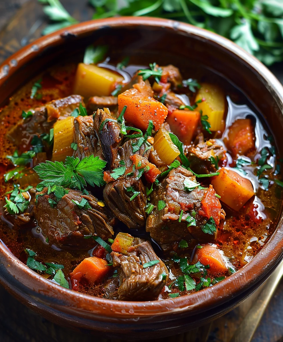 Köstlicher Marokkanischer Rindfleisch-Eintopf: Würzig & Aromatisch