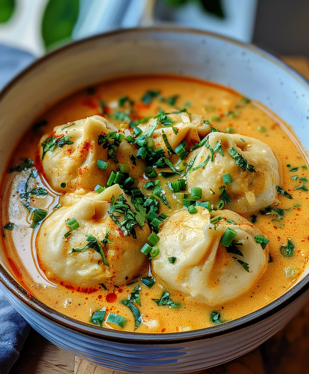 Cremige Kokos Curry Suppe mit Dumplings – Schnell & Lecker!