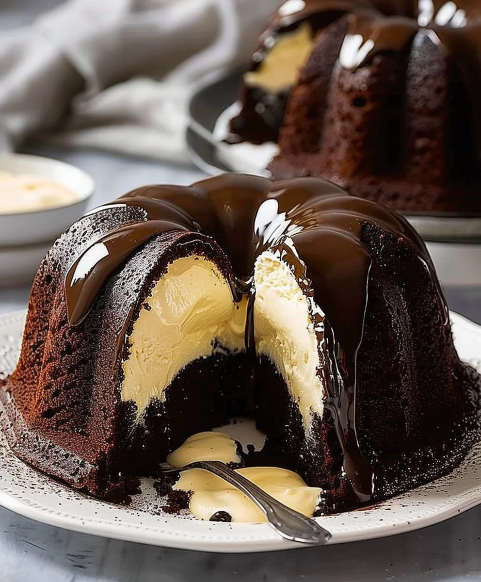 Der ultimative Schoko Gugelhupf mit Cheesecake-Füllung