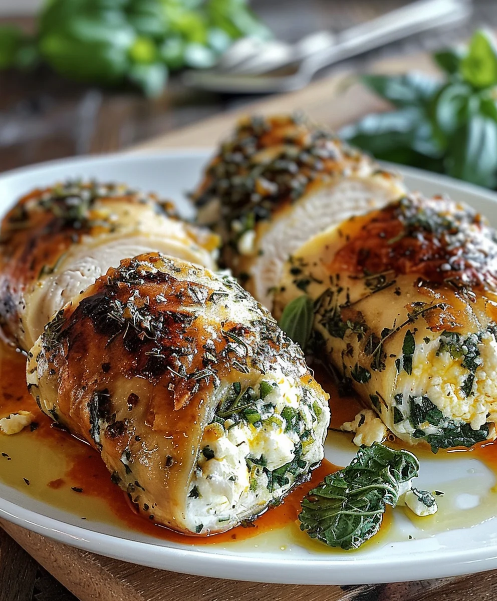 Gefüllte Hähnchenröllchen mit Kräuter-Ricotta – Ein Traum!