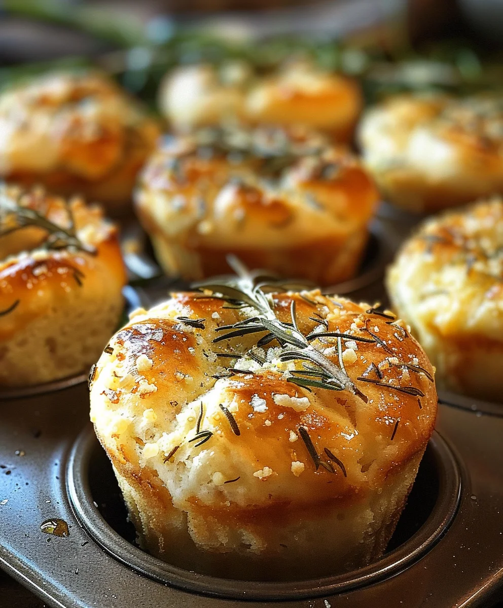 Rosmarin-Knoblauch Focaccia Muffins: Dein perfekter Genuss!