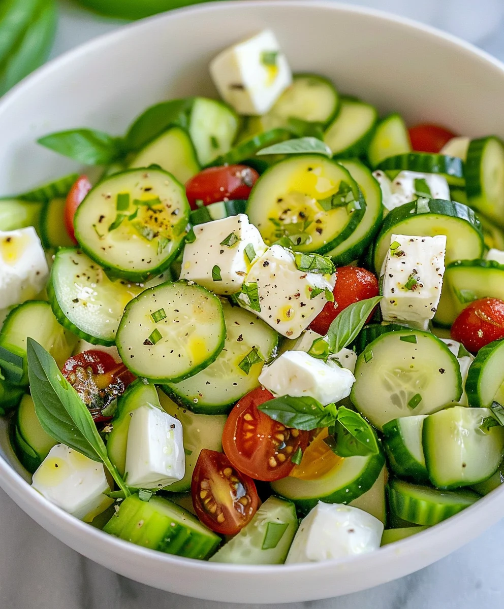 Leichter Gurken Mozzarella Salat: Frisch & Schnell!