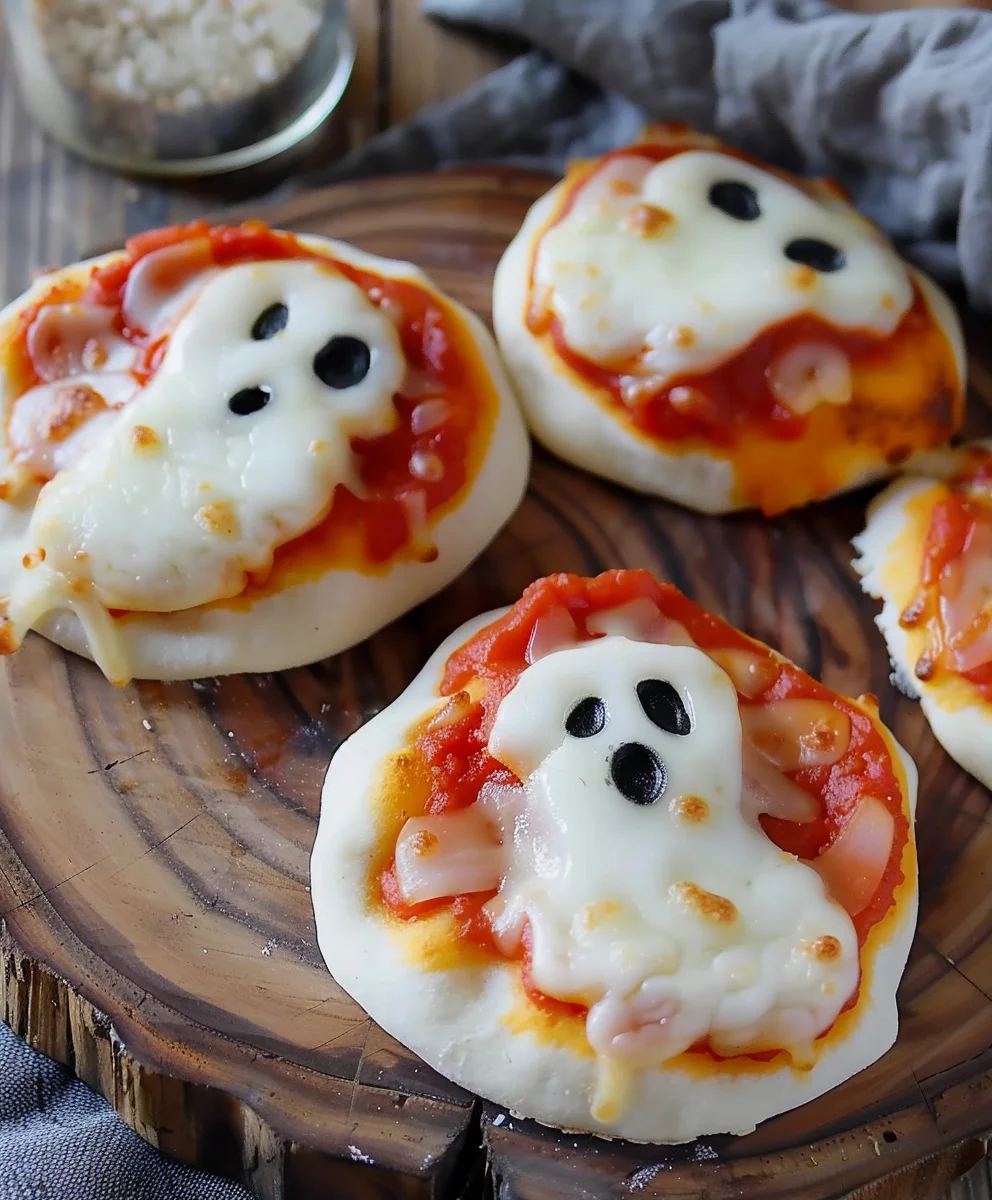 Mini Ghost Pizzas Rezept: Gruselig leckerer Snack!