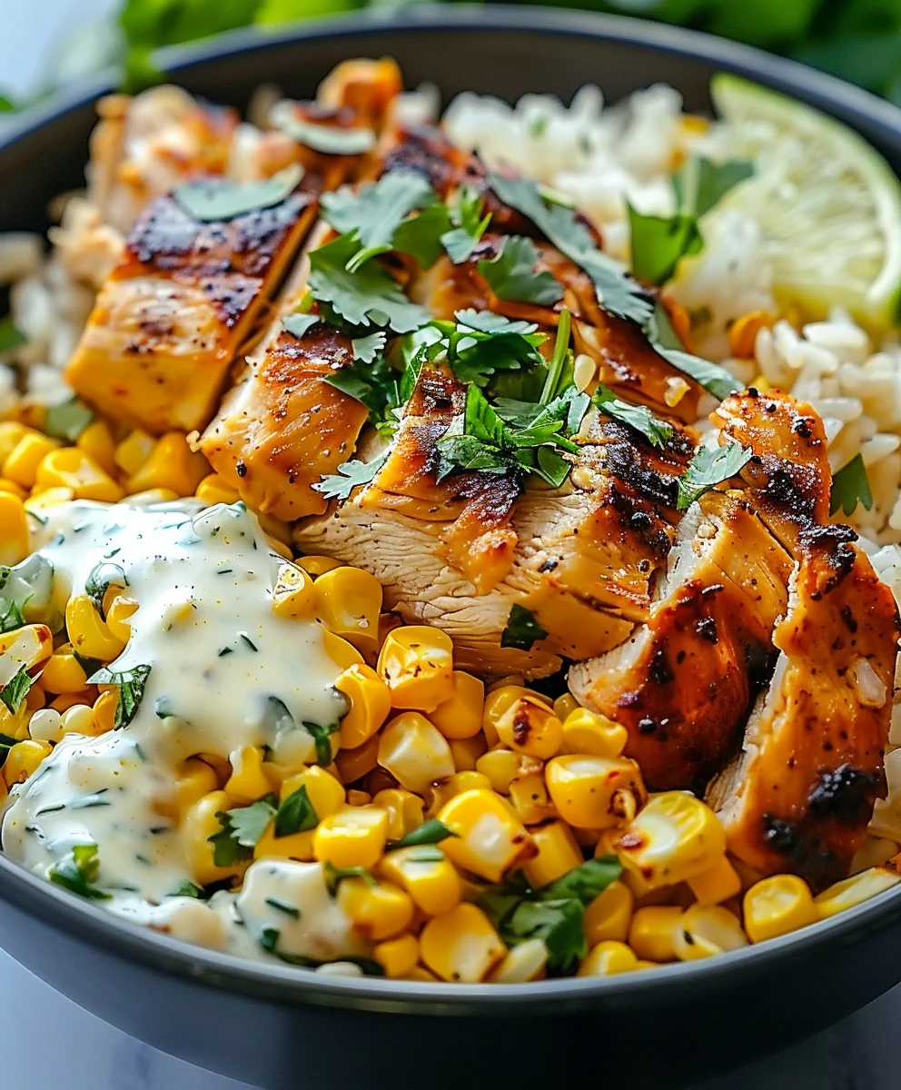 Street Corn Hähnchen Reis Bowl: Einfach, frisch & unwiderstehlich