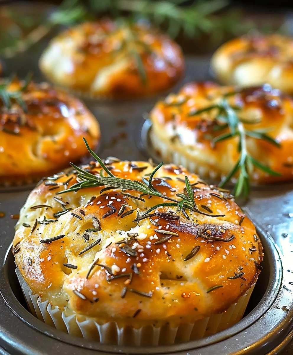 Rosmarin-Knoblauch Focaccia Muffins: Dein perfekter Genuss!