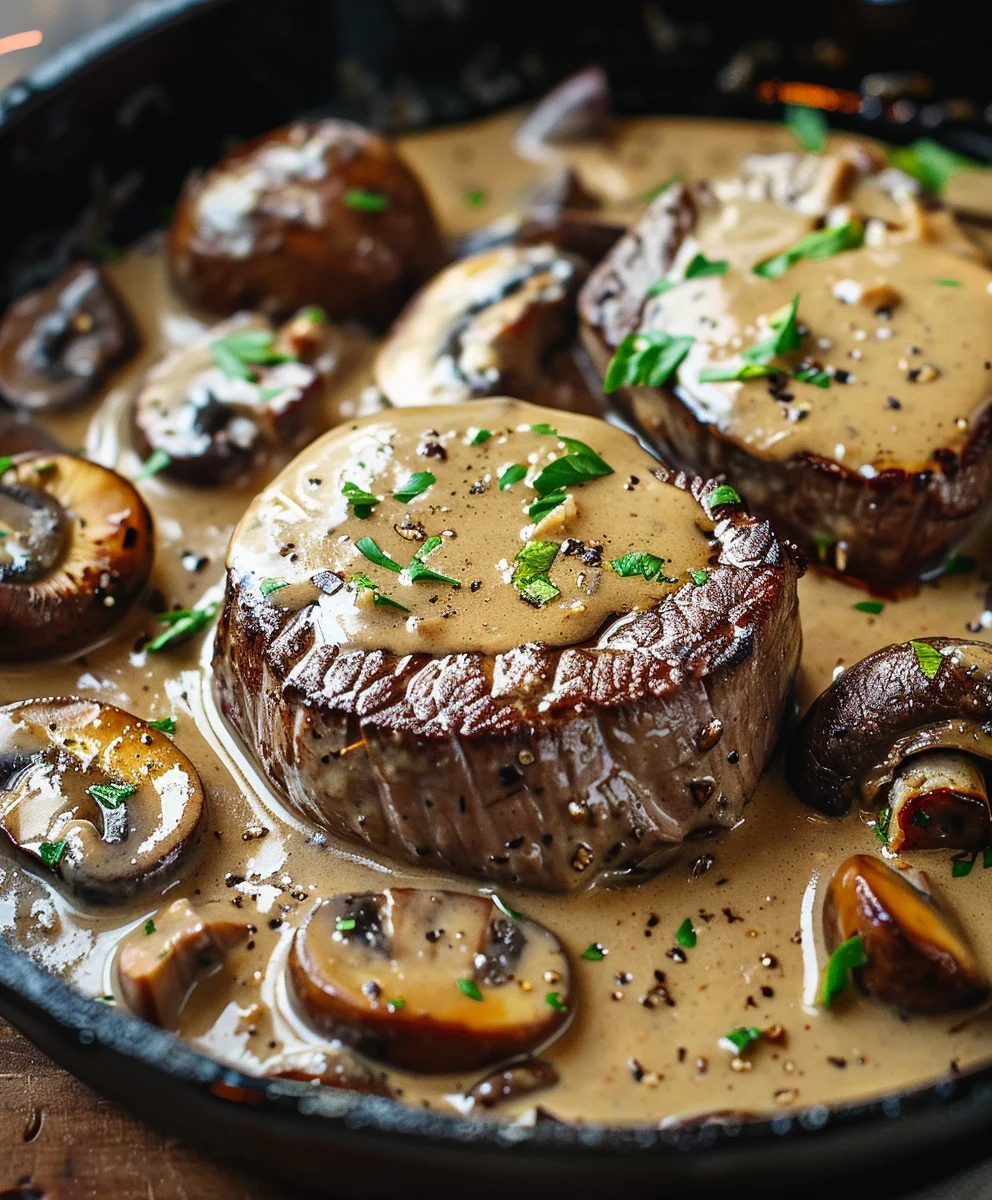 Rinderfilet Rezept: Steinpilze in cremiger Sauce – einfach köstlich